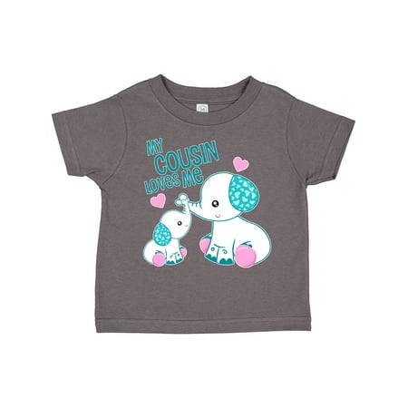 

Inktastic My Cousin Loves Me-cute Elephants Gift Toddler Boy or Toddler Girl T-Shirt
