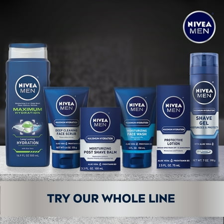 NIVEA MEN Maximum Hydration Face Lotion with Broad Spectrum SPF 15 Sunscreen, 2.5 Fl Oz Tube