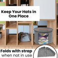 thumbnail image 3 of PENGXIANG Hat Storage Box kids Toy Organizer Bag Container for Closet Collapsible Cowboy Hat Organizer Stuffed Animal Toy Storage Foldable Cap Boxes with Dustproof Lid, 3 of 12