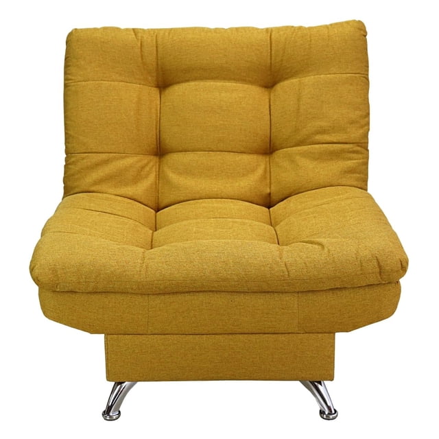Sillón Individual Moderno Ocasional Reclinable 3 posiciones NORVAL estructura de madera patas metálicas tela de Lino