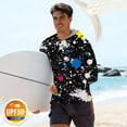 thumbnail image 2 of FAHUOMU Mens UPF 50+ Sun Hoodie Long Sleeve Fishing Shirt Loose Fit Swim Lightweight Qucik Dry Rash Guard SPF UV Hiking Shirts, 2 of 6