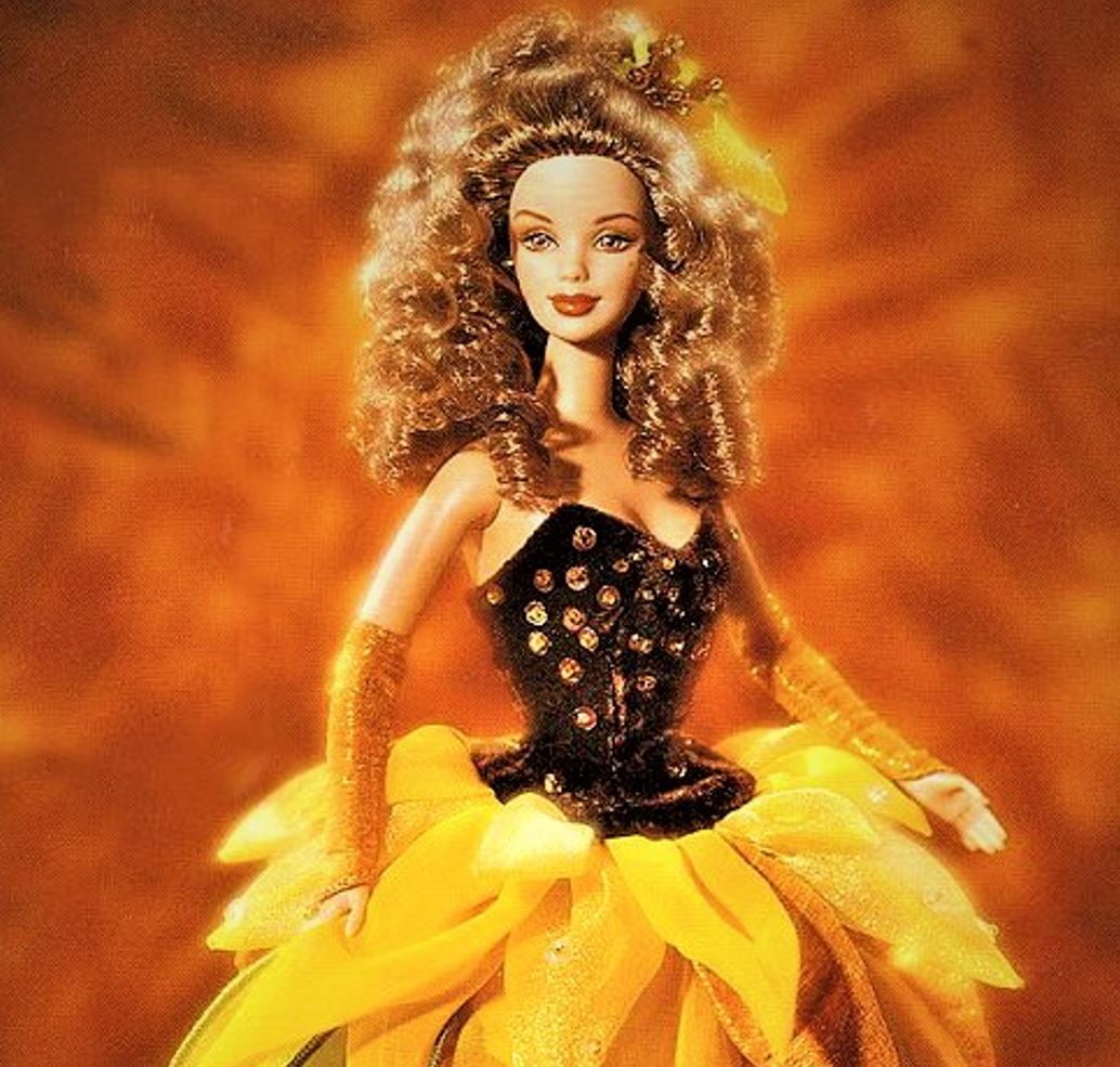 Sunflower Barbie Doll Inspired by the Paintings of Gogh 1998 Mattel Walmart.com