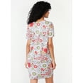 thumbnail image 3 of Joyspun Women's Print Sleepshirt with Pockets, Sizes S/M to 2X/3X, 3 of 5