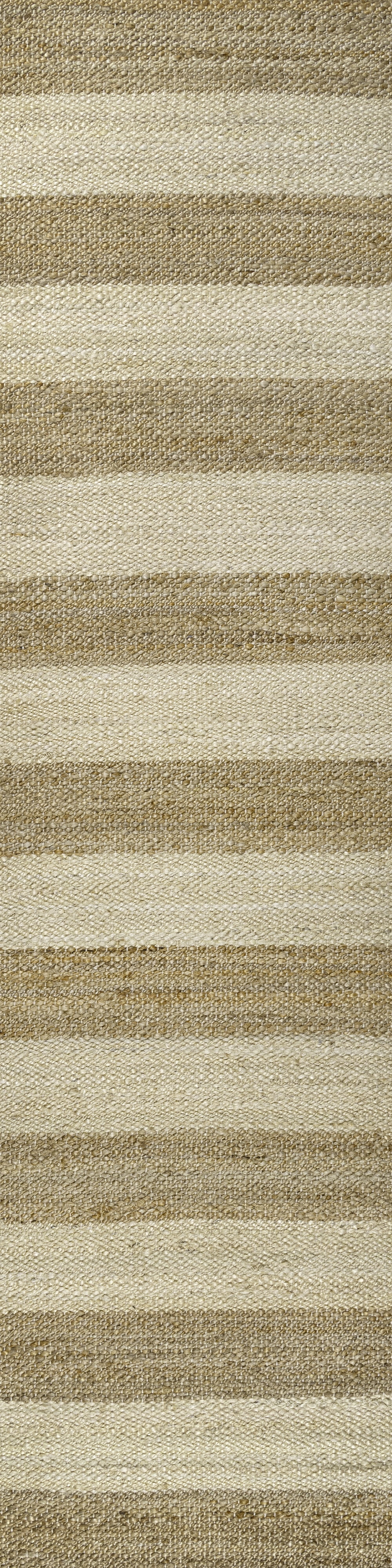 JONATHAN Y NATURAL FIBER 2 x 10 Runner Rug, Jayden Rustic Farmhouse Woven Jute Stripe - Natural/Bleach, NRF202C-210