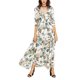 thumbnail image 1 of SAYOO Vestido bohemio femenino, estampado de flores de verano con cuello en V corto / media manga de una pieza para damas, S / M / L / XL / XXL SAYOO  moda, 1 of 6
