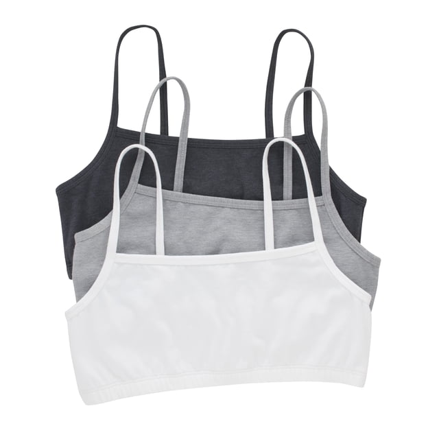Bralette Hanes Comfortflex Fit de algodón elástico, paquete de 3 unidades, para mujer