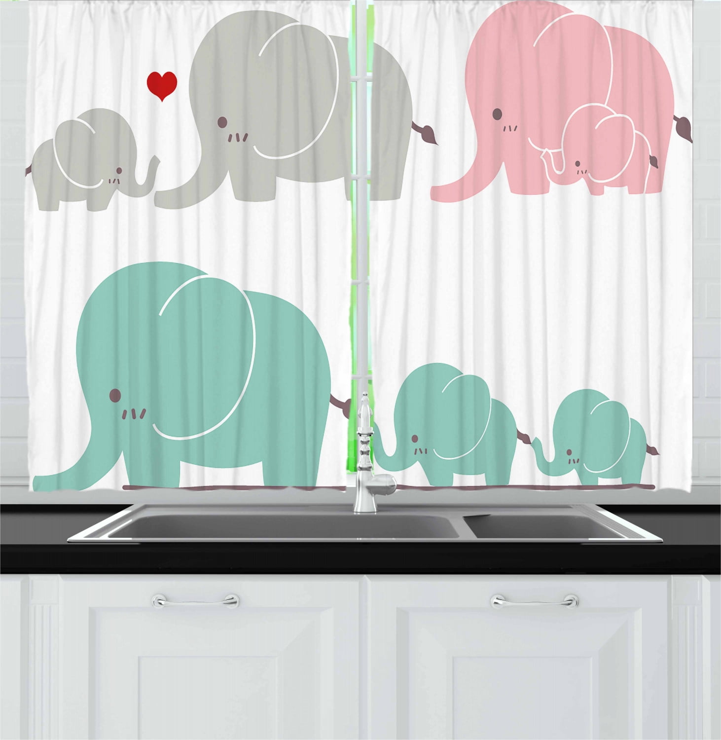 Elephant Curtains drapes elephant safari curtains nursery curtains baby gift new born Bedding