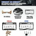 thumbnail image 4 of 2pcs Black Stainless Steel USA American Nations Flag Car License Plate Frame, 4 of 7