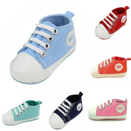 

GYRATEDREAM Baby Girls Boys Canvas Sneakers High-Top Ankle Infant First Walkers Shoes 0-18 Months