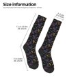 thumbnail image 2 of Fotbe Lavender Flowers Calcetas Divertidas Estampadas para Hombre y Mujer, Calcetas de Algodón hasta la Rodilla para Caminar, Correr, Enfermería y Embarazo, 2 of 6