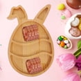 thumbnail image 4 of Hemoton Wooden Easter Bunny Plate Wooden Charcuterie Platters For Serving Snacks Candy Appetizers, 4 of 8