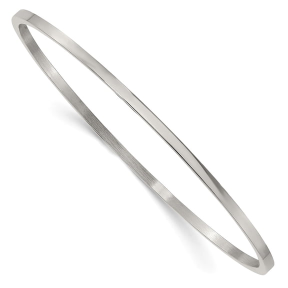Stainless Steel Polished 2mm Bangle; for Adults and Teens; for Women and Men
