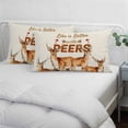 thumbnail image 4 of Orange Deer Throw Pillow Covers, Wildlife Elk Animals Rustic Farmhouse Soft Breathable Pillow Cases with Invisible Zipper for Sleeping, King Size Pillowcases for Couch Bed Sofa Chair 20x36 Inches, 4 of 9