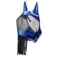 thumbnail image 3 of Harrison Howard CareMaster Horse Fly mask with Ears and Nose Fringe Fly Protector Defender Mask-Signature Blue, 3 of 5