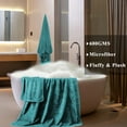 thumbnail image 6 of Smuge 8 Piece Oversized Bath Towel Set, Microfiber Ultra Soft Plush, 700 GSM Highly Absorbent Quick Dry Luxurious Bath Sheets Towels for Bathroom Hotel(Dark Green), 6 of 6