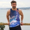 thumbnail image 6 of Pofeuu Cloud Cute Rabbit Print Men's Workout Tank Tops Sleeveless Muscle Gym Shirt Quick Dry-3X-Large, 6 of 7