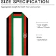 thumbnail image 6 of Afghanistan Flag Graduation Stole Graduate Shawl Sash Scraf Gift For Abroad Student International Study (Square), 6 of 6