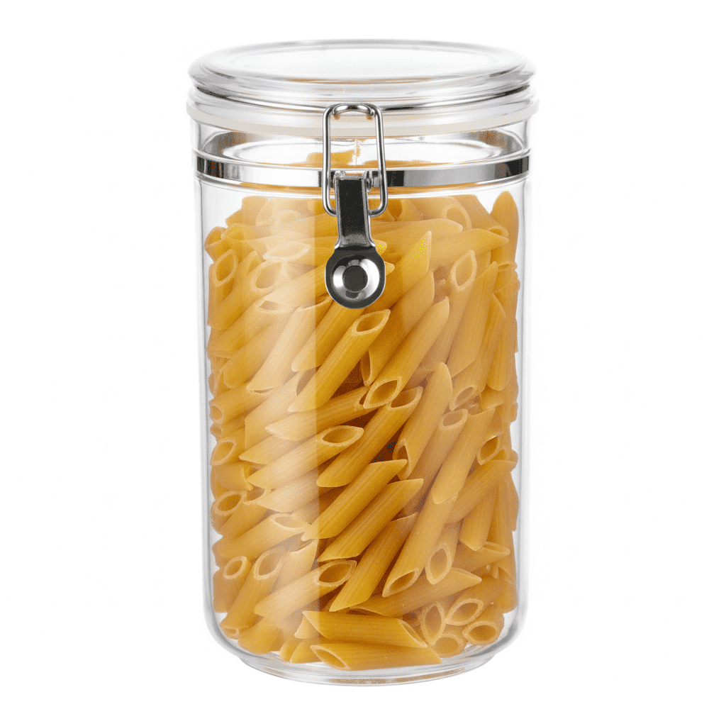 Mainstays 67.6 oz Large Buckle Food Storage Canister, Clear, Kitchen Organization