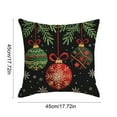 thumbnail image 3 of Hometravel Linen Christmas Pillow Cover, Imitation Embroidery Print Design, Decorative Sofa Cushion Case for Living Room, Seasonal Home Decor, 3 of 6