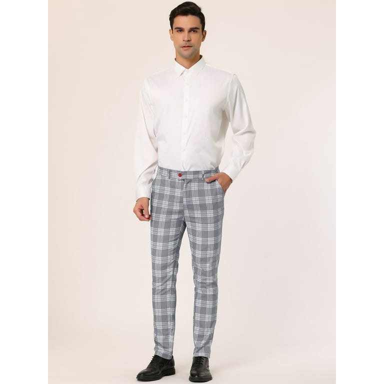 Unique Bargains Men's Dress Pants Casual Flat Front Stretch