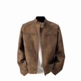 thumbnail image 2 of Homenesgenics Jackets for Men Dress Western-Style Fall Zipper Outerwear Brown XXS, 2 of 9