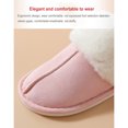 thumbnail image 4 of Jumpingount Zapatillas de felpa para mujer, calentador de pies Unisex de cuero cálido para invierno, zapatos térmicos suaves, informales, de ocio, cómodos Accesorios de calzado Rosado 42-43 yardas Jumpingount AP013498-04, 4 of 6