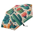 thumbnail image 4 of Compact Sun Umbrella Windproof Travel Umbrellas for Rain Strong Portable UV Protection Cactus and Desert Flower, 4 of 8