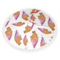 Christmas Tree Skirt, Funny Fish Shaped Ice Cream Christmas Tree