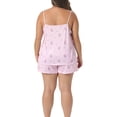 thumbnail image 3 of Agnes Orinda Women's Plus Size 2 Piece Pajama Set Floral Camisole Top and Shorts Lingerie Nightwear Lounge Home Sleepwear Set 1X Pink, 3 of 6