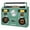 Teal, variant on Studebaker SB2140R Sound Station Bluetooth Boombox CD/AM-FM Radio/Cassette Recorder (Red)  [SPEAKERS]