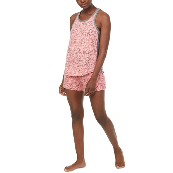 Dkny Sleepwear Tank & Shorts Pajama Set, Coral, Small