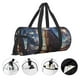 thumbnail image 3 of Fotbe Night Sky Bald Eagle Bolsa Deportiva de Lona Plegable con Estampado, Bolsa de Gimnasio con Bolsillo Seco/Húmedo, Bolsa de Viaje Ultraligera de Gran Capacidad, 3 of 6
