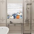 thumbnail image 4 of Wall Art Prints, Fall Pumpkin Framed Canvas Prints for Bedroom Living Room Bathroom Office, Thanksgiving Blue White Orange Plants Wood Gallery Wrap Wall Art Poster for Gifts Home Decor 16"x16", 4 of 9