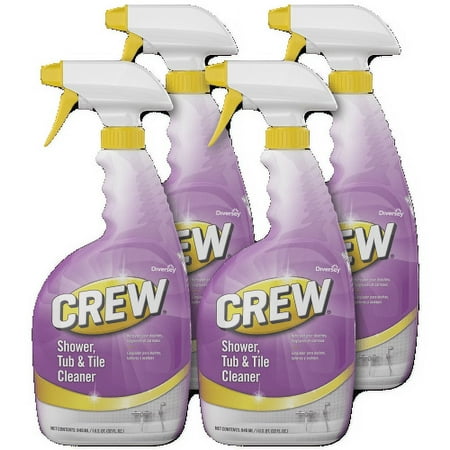 Diversey Crew Shower, Tub & Tile Cleaner, Liquid, 32 oz, 4/Carton,Each