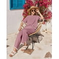 thumbnail image 5 of Avidlove Lounge Sets for Women Travel Outfits 2 Piece Sets Knit Short Sleeve Sweater Loungwear, 5 of 7