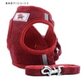 thumbnail image 5 of BadPiggies Universal Puppy Cat Dog Harness with Leash Set Escape Proof Adjustable Reflective Mesh Corduroy Harnesses (S, Red), 5 of 6