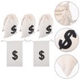 thumbnail image 2 of 5pcs Jewelry Pouches Canvas Gift Packaging Bags Drawstring Dollar Sign Gift Containers, 2 of 8