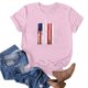 thumbnail image 1 of Fiudx Ofertas Del Día Blusa de Manga Corta con Estampado de Moda para Mujer, Divertida Camiseta con Cuello Redondo, 1 of 3