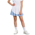 thumbnail image 2 of Girls Color‑block Pleated Tennis Skirt with Shorts High Waist Sports Skorts for School Activities Casual Daily Wear 3-4Y, 2 of 9