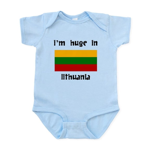 CafePress - Im Huge In Lithuania Body Suit - Baby Light Bodysuit, Size Newborn - 24 Months