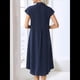 thumbnail image 5 of Vestido Camisero Midi de Relajado Azul Marino L, 5 of 6