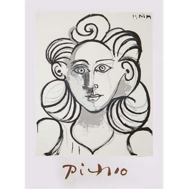 Pablo Picasso 22596 Portrait de Femme- Lithograph on Paper 29 In. x 22 In. - Black- White