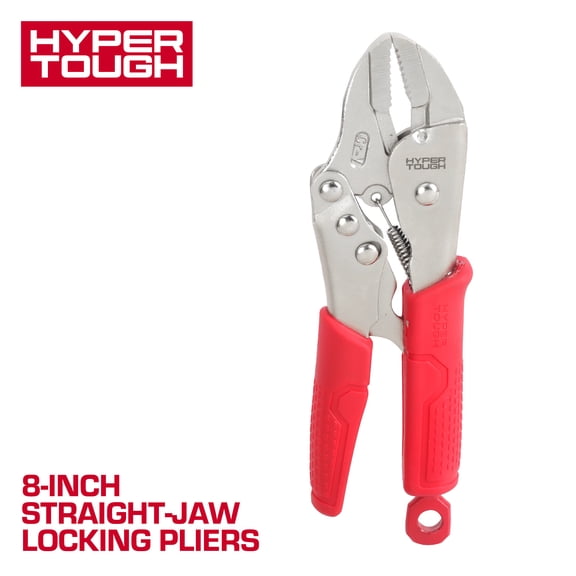 Hyper Tough 8 in Straight Jaw Locking Pliers with Triggerless Release, Model 44328