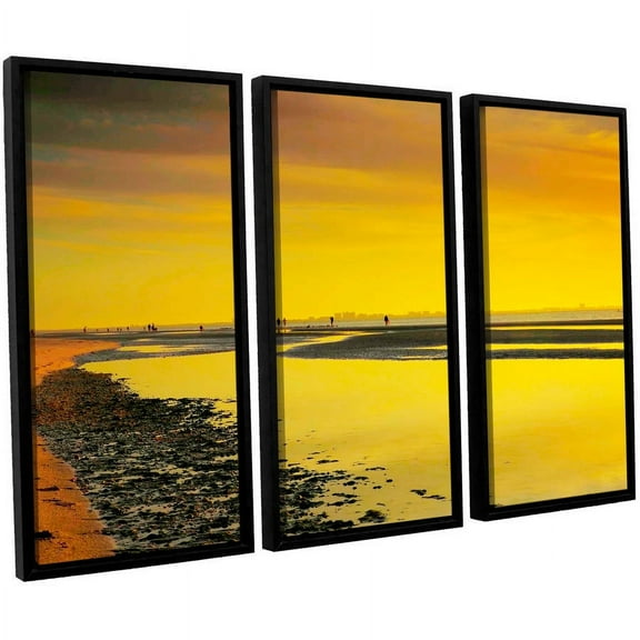 ArtWall Steve Ainsworth "Mellow Yellow Morning" 3-Piece Floater-framed Canvas Set