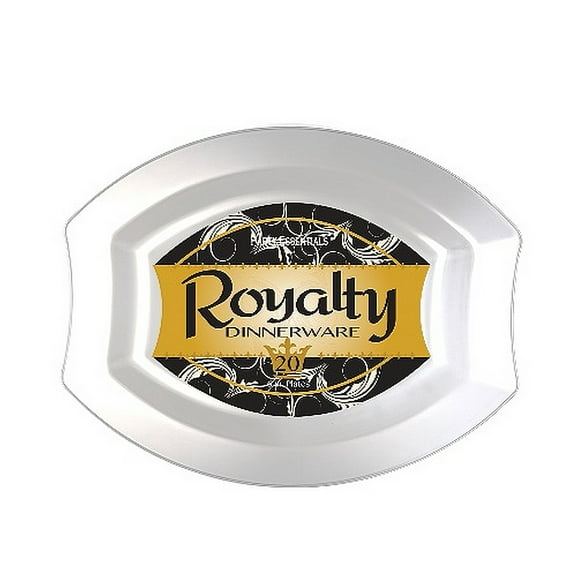1 - Party Essentials 6" x 5" Royalty Plates - Clear 20 Ct.