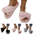 thumbnail image 5 of Oyedens Bowknot Slippers for Women Bowknot Open Toe House Slippers for Woman Memory Foam Home Shoes, 5 of 7