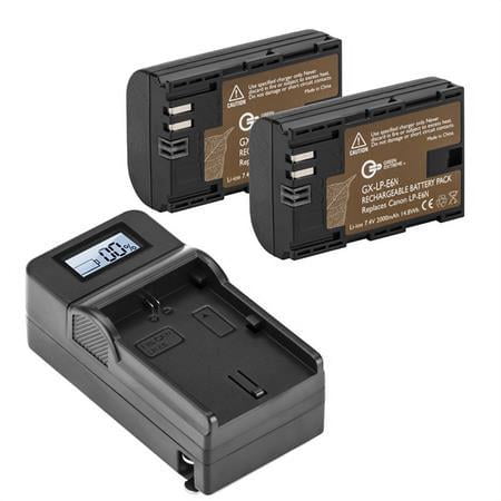 UPC: 0192223030473 | 2 Pack LP-E6N Battery and Compact Smart Charger Kit (7.4V 2000mAh)
