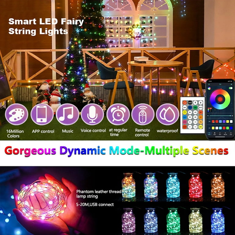 Monster LED Smart 6.5ft Multi-Color Light Strip, Mobile App & Voice  Controlled, USB Plug