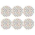thumbnail image 2 of Pofeuu Cute Ladybugs Print Leather Coasters Set of 6, Round Cups Mugs Mat Pad for Home Kitchen Heat Resistant Drink Coasters,Octagon, 2 of 7