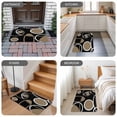 thumbnail image 6 of Black Brown Door Mat Indoor Outdoor, White Circle Modern Minimalist Geometric Non Slip Welcome Mat with Rubber Backing, Absorbent Fabric Front Door Mats Entryway Rug for Home Patio Entrance 20"x31.5", 6 of 9